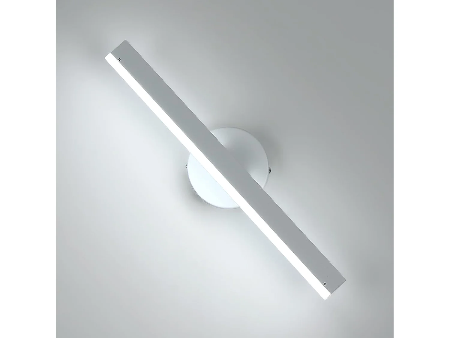 Applique Murale Intérieure, Lampe Murale Aluminium Rotation 360°, Moderne pour Salon, Chambre, Escalier, Couloir Blanc Froid 6500K