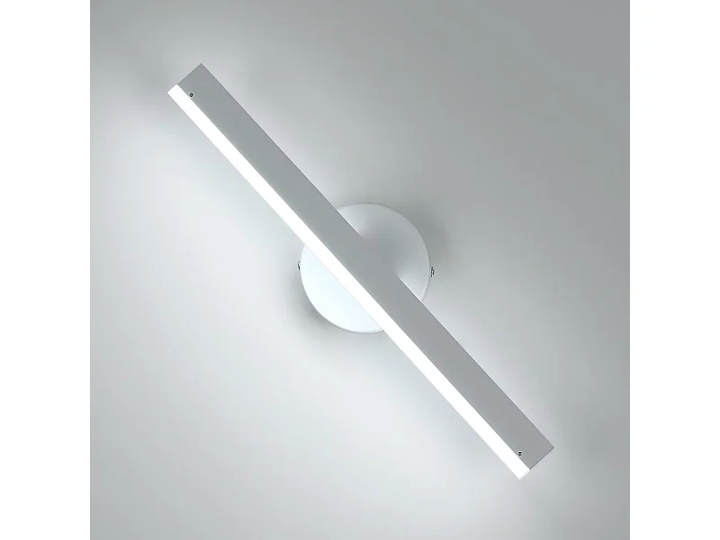 Applique Murale Intérieure, Lampe Murale Aluminium Rotation 360°, Moderne pour Salon, Chambre, Escalier, Couloir Blanc Froid 6500K