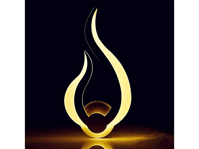 LED Applique Murale Intérieur ,  Lampe Murale Moderne, Forme de Flamme Mural Veilleuse  Blanc Chaud pour Cuisine Escalier Chambre Couloir, 10W,3000K,IP20