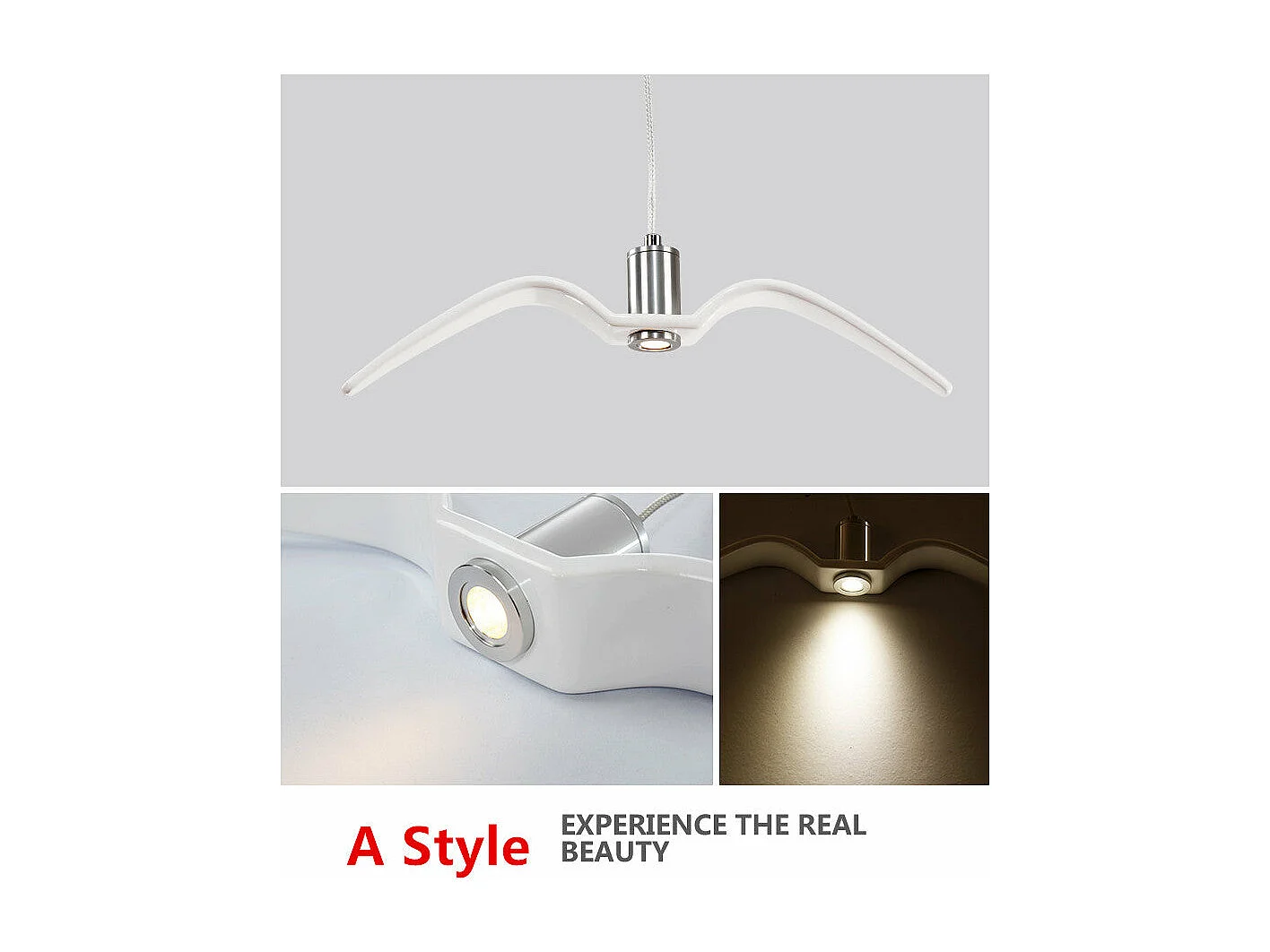 Lustre Seagull - Blanc - Chaud - Lampe de chevet décorative