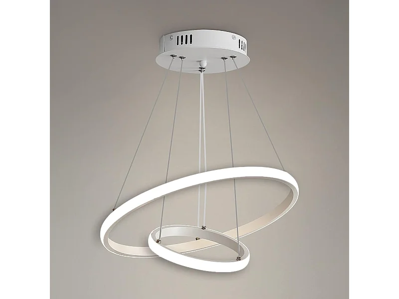 Suspension Luminaire LED, Lustre circulaire moderne, suspension blanc 4000K, Lampe de Plafond éclairage intérieur de la chambre à coucher du salon