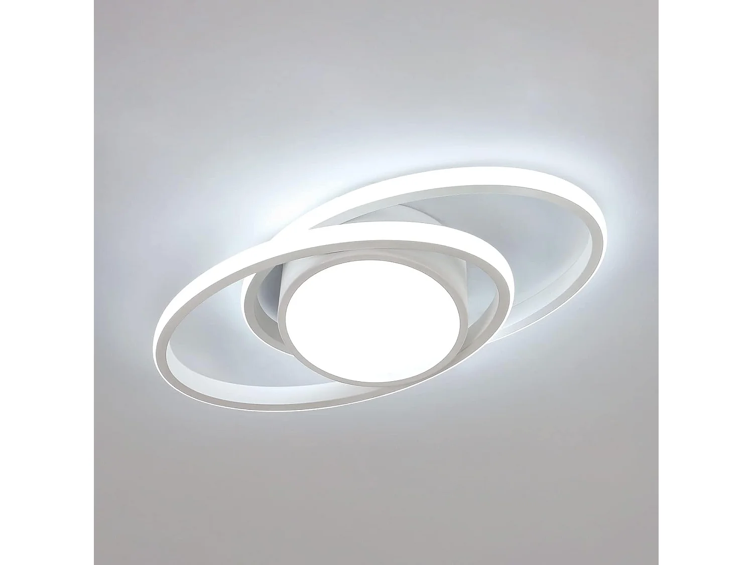 Plafonnier LED, Lampe de plafond Rond 39W, Blanc Froid 6000K, Moderne Luminaire Plafonnier pour Salon Chambre cuisine Balcon (Blanc) [Classe énergétique E]