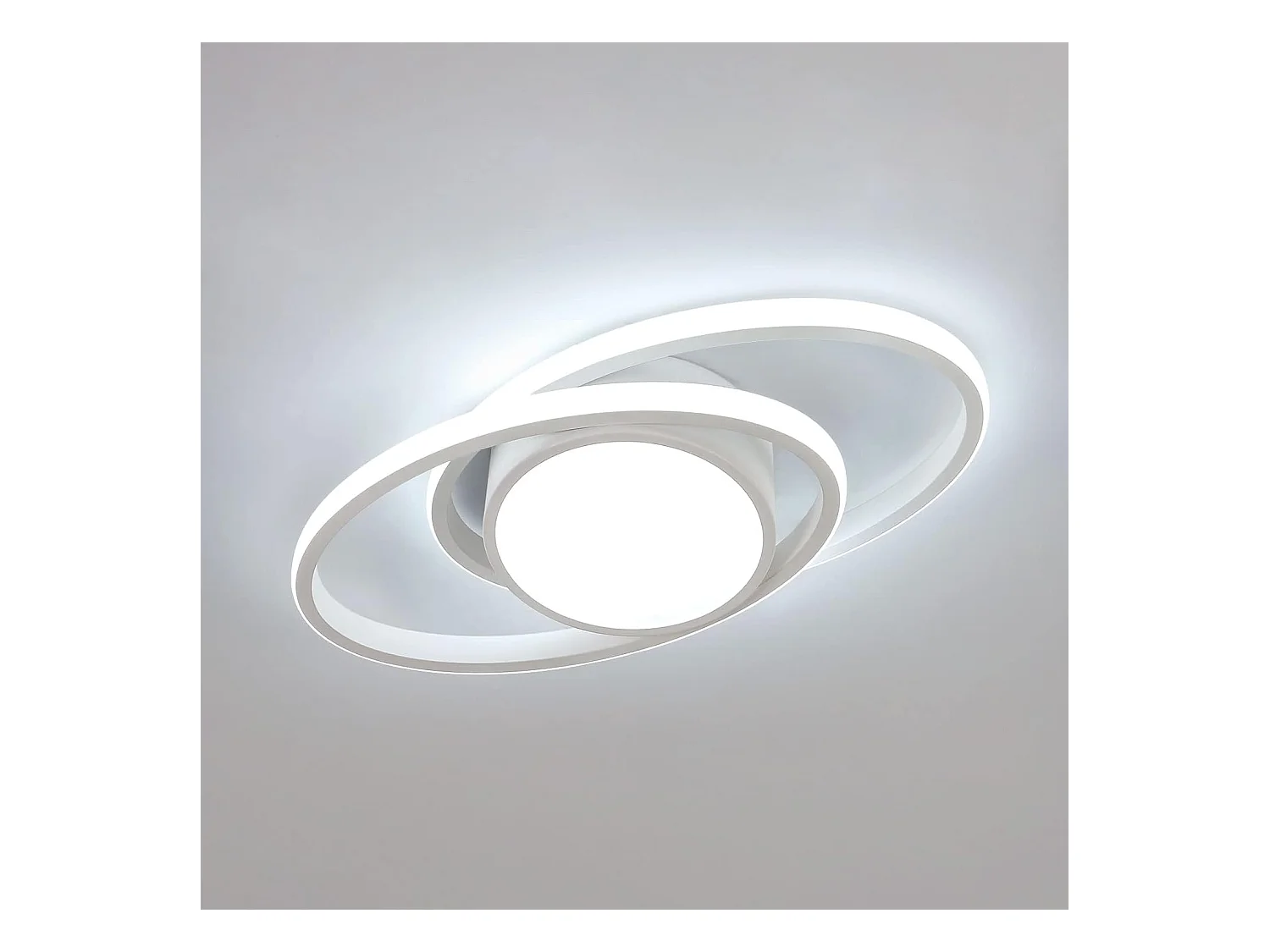 Plafonnier LED, Lampe de plafond Rond 39W, Blanc Froid 6000K, Moderne Luminaire Plafonnier pour Salon Chambre cuisine Balcon (Blanc) [Classe énergétique E]