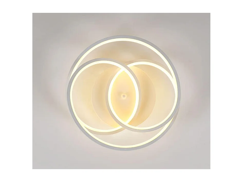 Plafonnier LED, Luminaire Plafonnier Moderne 40W 2600LM, Blanc Chaud 3000K, Créatif Lampe de Plafond en Acrylique, pour Chambre à coucher Balcon,Dia 30cm