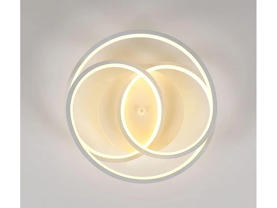 Plafonnier LED, Luminaire Plafonnier Moderne 40W 2600LM, Blanc Chaud 3000K, Créatif Lampe de Plafond en Acrylique, pour Chambre à coucher Balcon,Dia 30cm