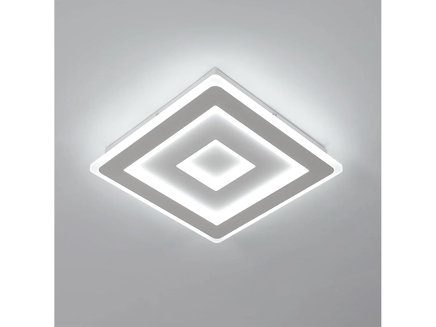 Plafonnier LED Carré,42W 4725LM 30cm Lampe de Plafond LED, Acrylique Luminaire Plafonnier Intérieur Blanc pour Chambre à Coucher,Lumière Blanche Froide 6500K