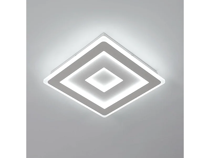 Plafonnier LED Carré,42W 4725LM 30cm Lampe de Plafond LED, Acrylique Luminaire Plafonnier Intérieur Blanc pour Chambre à Coucher,Lumière Blanche Froide 6500K