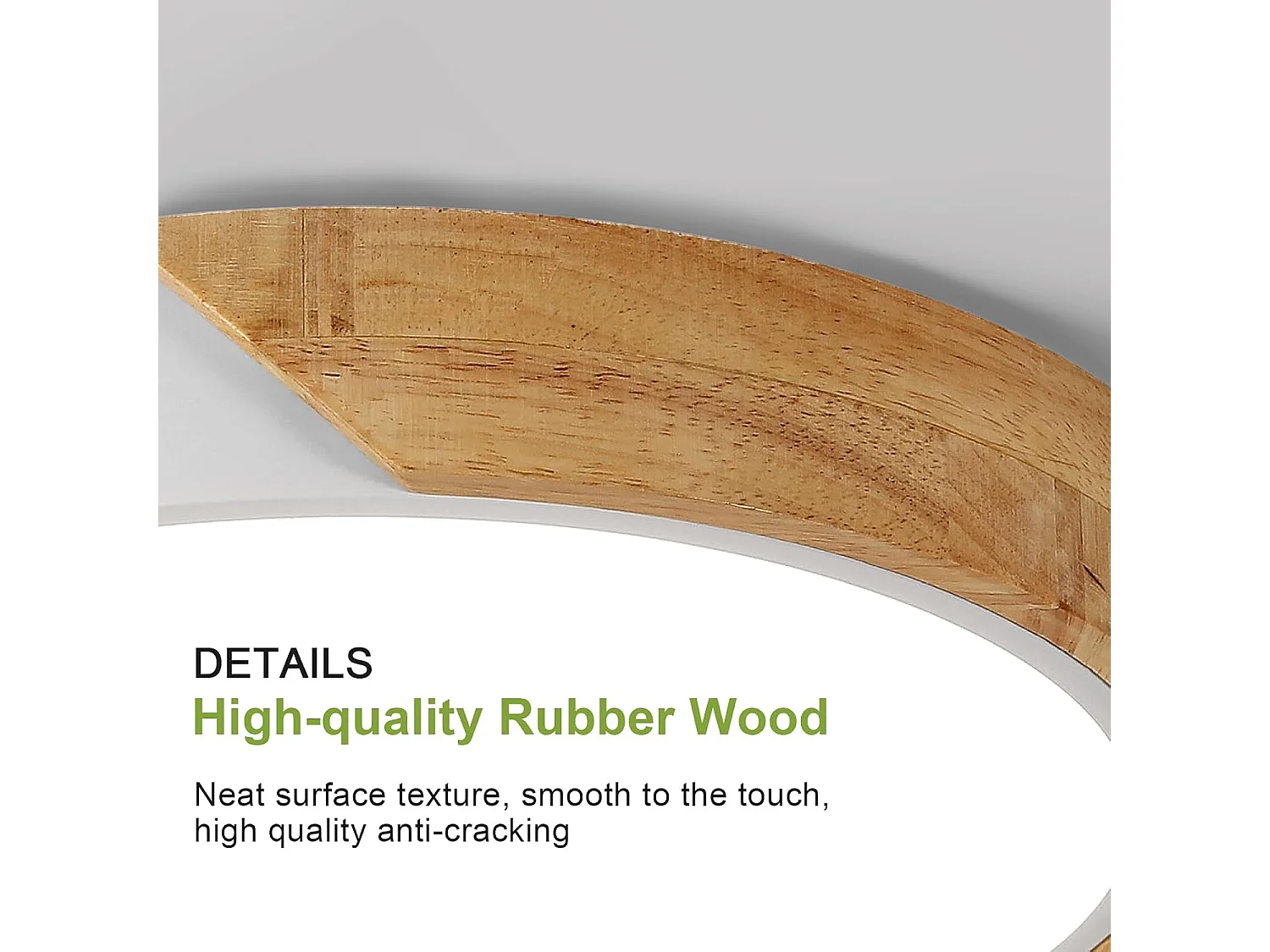 Plafonnier LED Bois, 30W Lampe de Plafond Modernes Rond, Luminaire Plafonnier Blanc Froid 6500K pour Chambre, Salle de Bain, Cuisine, Salon, Bureau, Ø30cm