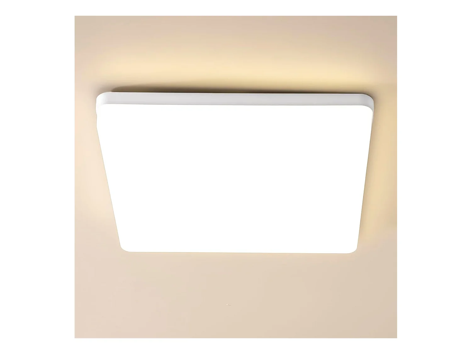 Plafonnier LED Carré, 48W IP44 4500K Plafonnier LED, 5400LM Lampe de Plafond LED, Luminaire Plafonnier Applicable à Salle De Bain,Chambre,Balcon, Garage, 30 CM