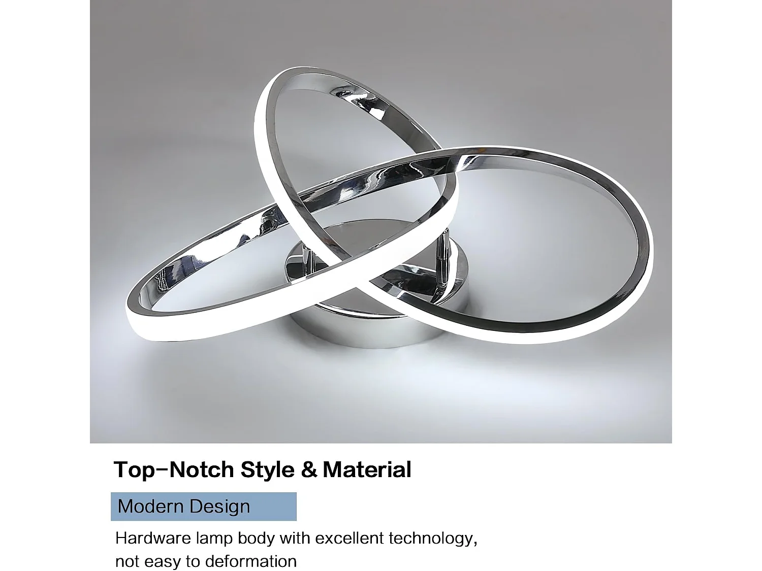 Plafonnier LED, 38W 4275LM Lampe de Plafond Moderne Argent en Acrylique pour Salon, Luminaire Plafonnier pour Chambre Couloir Cuisine,Blanc Froid 6500K, Dia 40cm