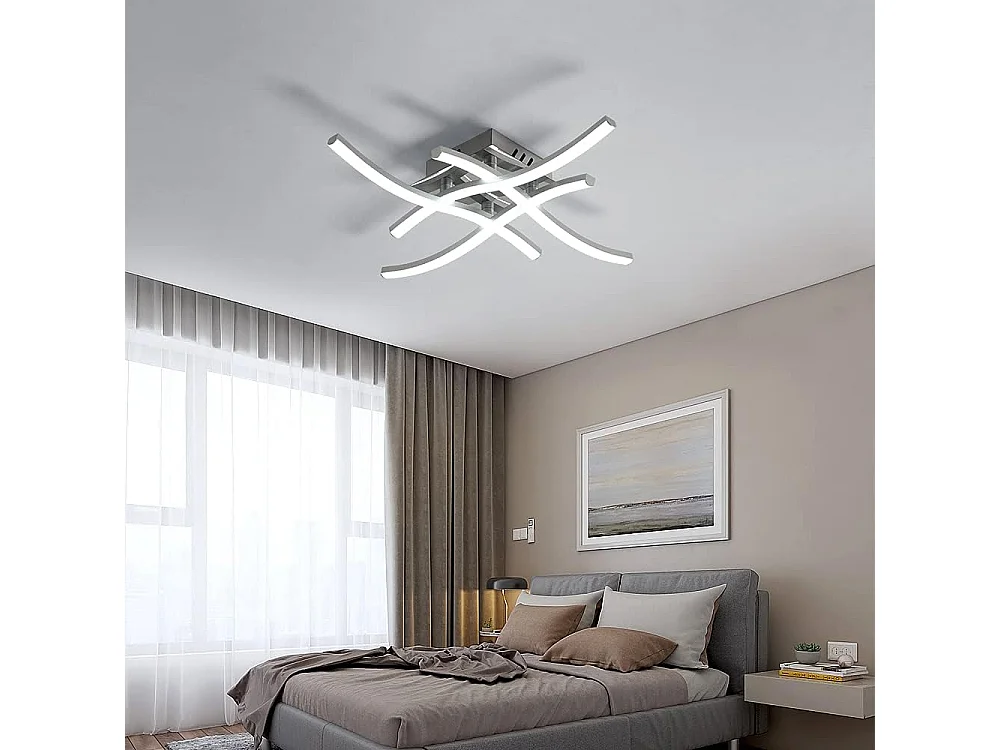 Plafonnier LED à Intensité Variable,Lumière de Plafond Moderne 24W Couleur et Luminosité Réglables avec Télécommande,Plafonnier à Gradation 2700K à 6000K