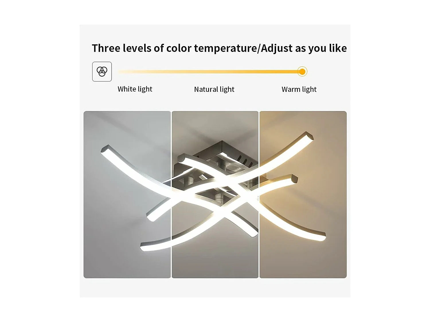 Plafonnier LED à Intensité Variable,Lumière de Plafond Moderne 24W Couleur et Luminosité Réglables avec Télécommande,Plafonnier à Gradation 2700K à 6000K