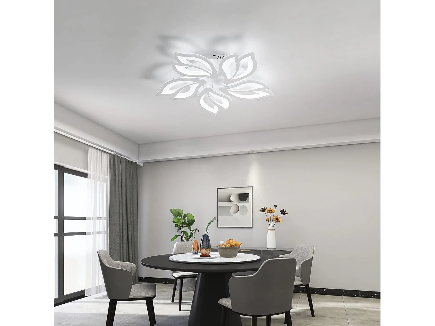 Plafonnier LED, Lustres Led Moderne  75W 6000LM 6500K pour Salon, Couloir, Salle à Manger, Cuisine [Classe énergétique A+++]