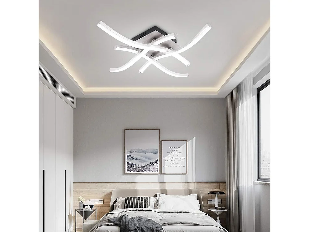 24W LED Plafonnier , Lampe de Plafond LED Modernes 1440 Lumens, Plafonniers éclairage Intérieur 6000K, pour Salon Chambre Balcon