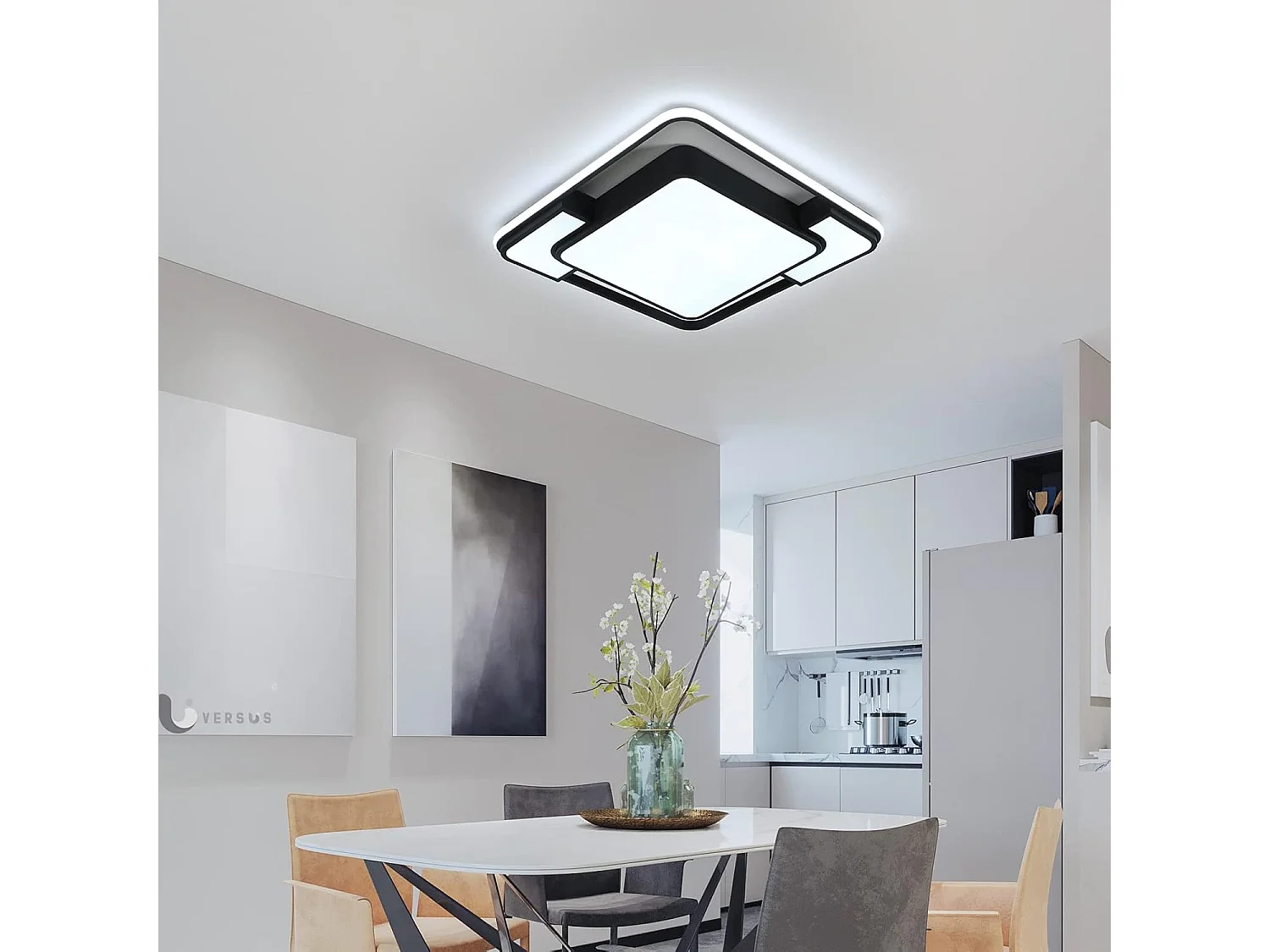 Plafonnier LED Carré (Spécification: 52*52*5 Diamètre 52cm 48w Lumière Blanche 220V)