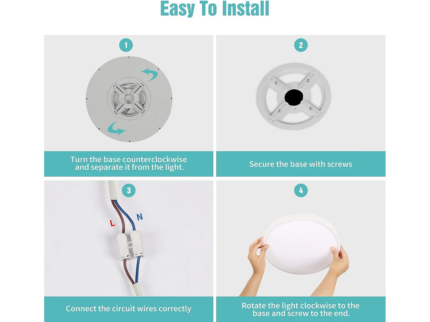 Plafonnier LED 36W IP44，Plafonnier Salon 40CM Moderne Ultra-mince，Luminaire Plafonnier Rond 3240LM 3000K Lumière Chaude pour Salle de Bain Salon Chambre