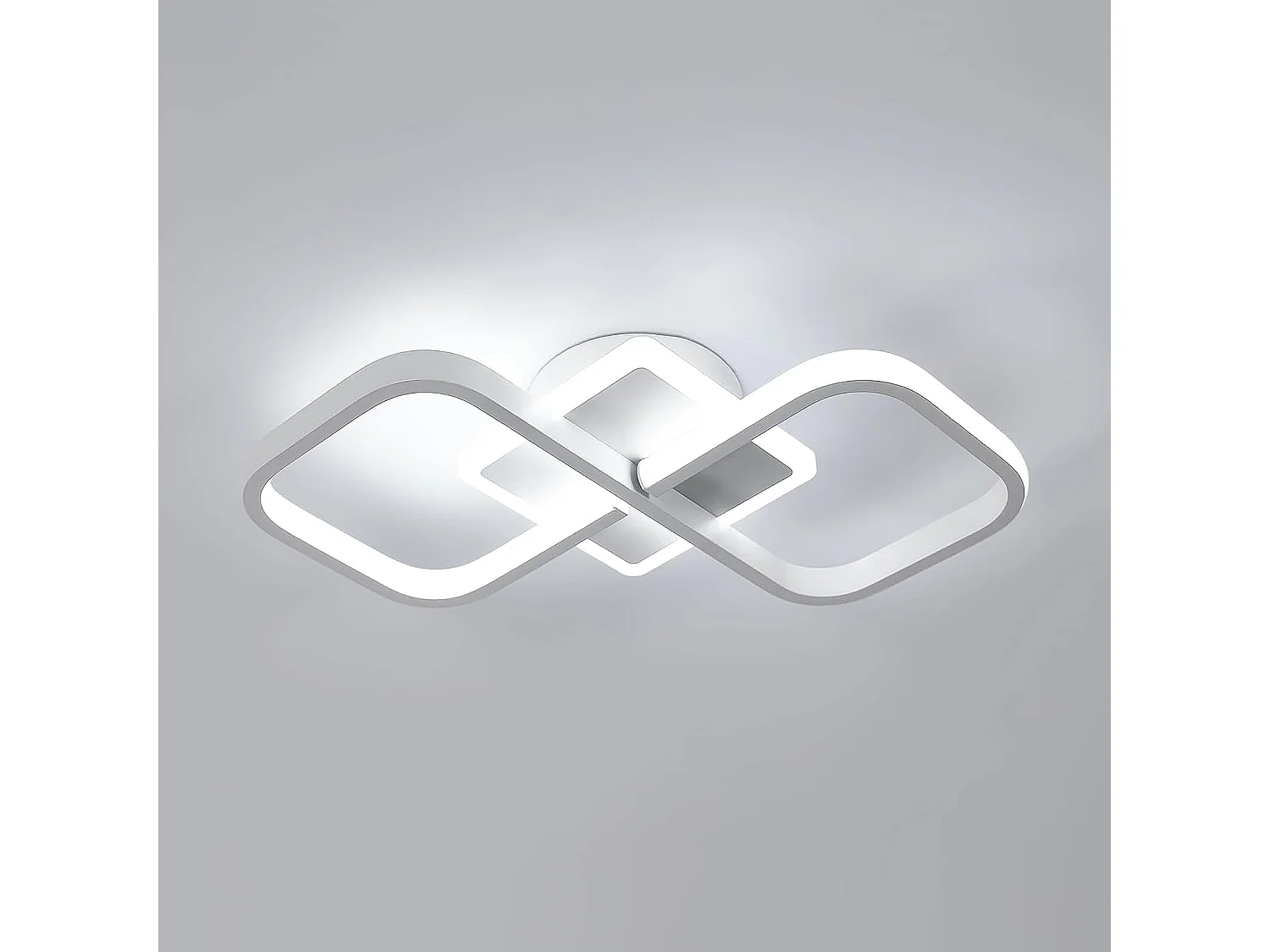 Plafonnier LED 36W Design moderne Cercle Carré Lampe de Plafond Blanc Froid 6000K Pour salon chambre à coucher salle à manger bureau Or