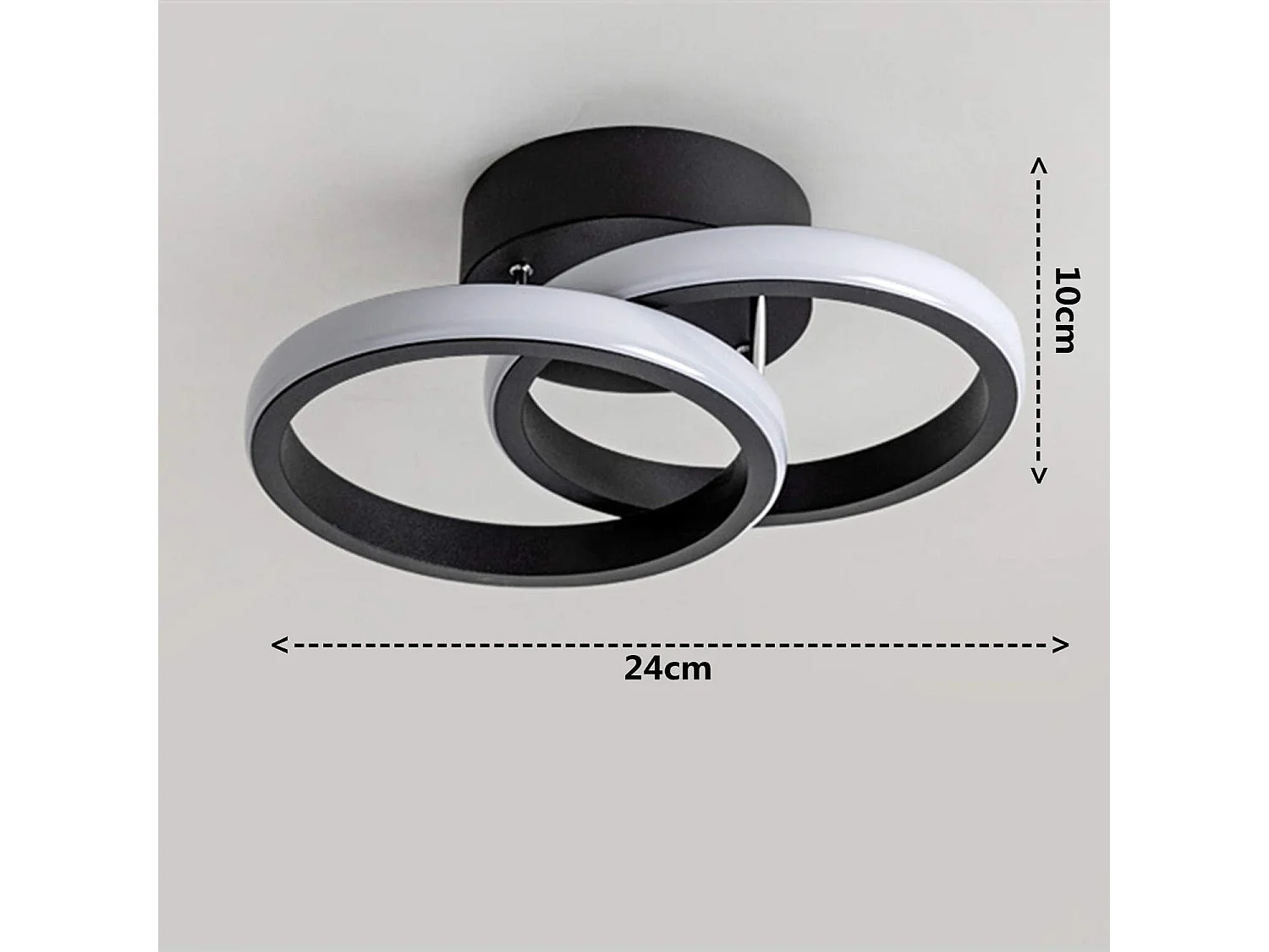 LED Lustre de Plafond, Luminaire Plafonnier, Blanc Chaud 3000K, 22W, Plafonnier en Acrylique Chic Moderne éclairage pour Cuisine(Blanc Chaud, 2 Anneaux LED)
