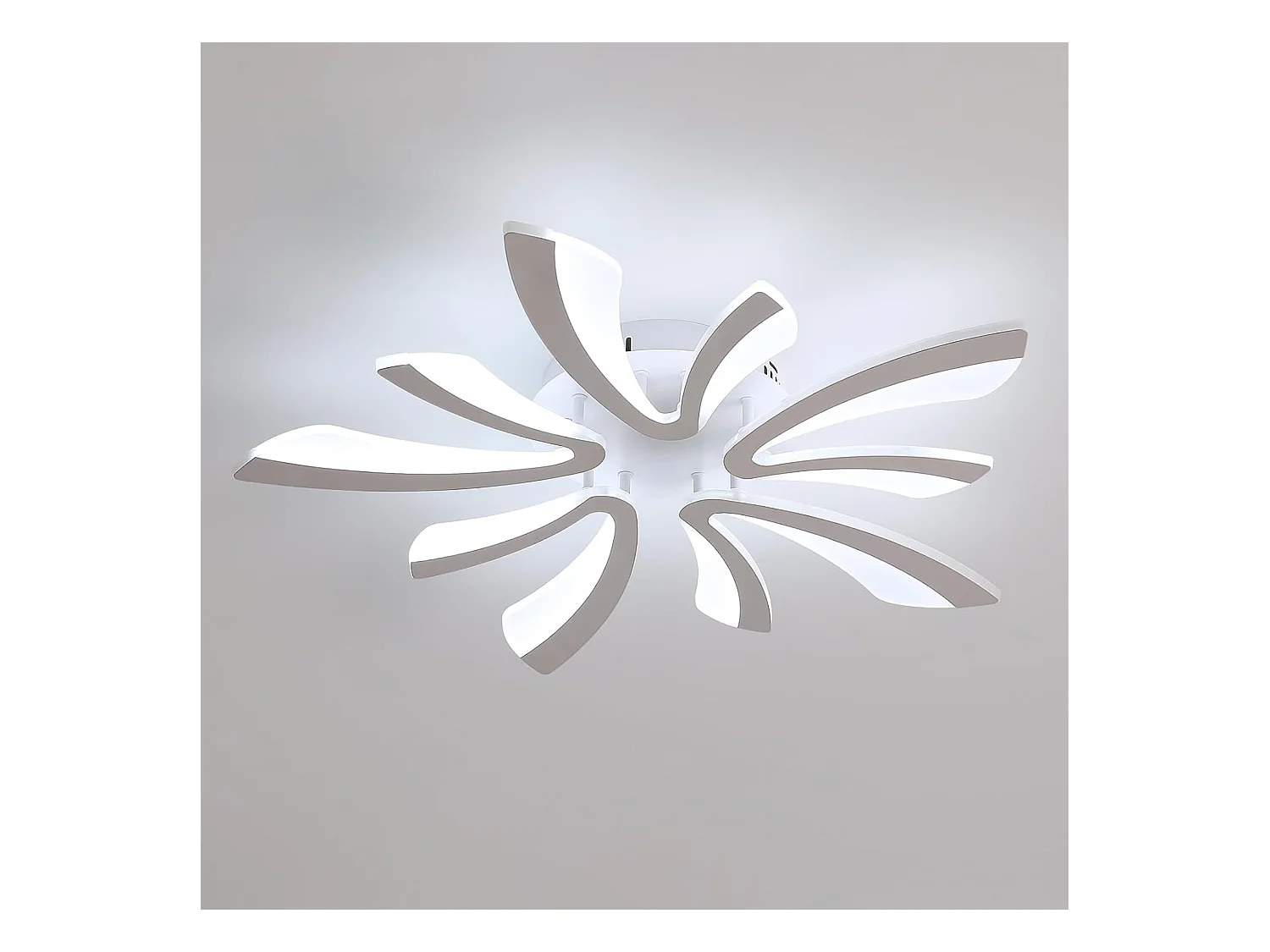 Plafonnier LED, 50W Lampe de Plafond, 6500K Lumière Blanche Froide, Luminaire Moderne en Acrylique avec Télécommande pour Salon, Chambre à Coucher, 71cm
