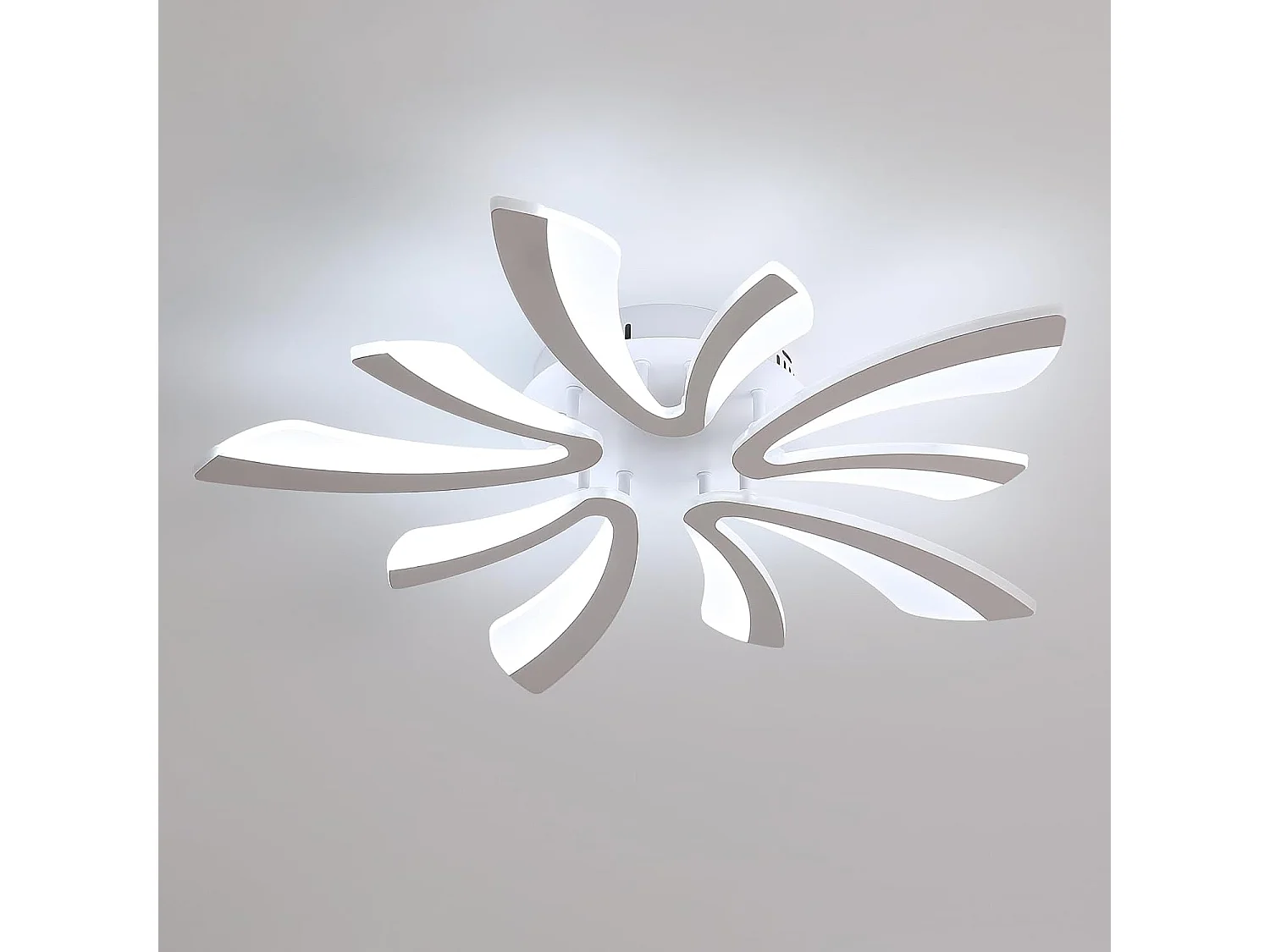 Plafonnier LED, 50W Lampe de Plafond, 6500K Lumière Blanche Froide, Luminaire Moderne en Acrylique avec Télécommande pour Salon, Chambre à Coucher, 71cm