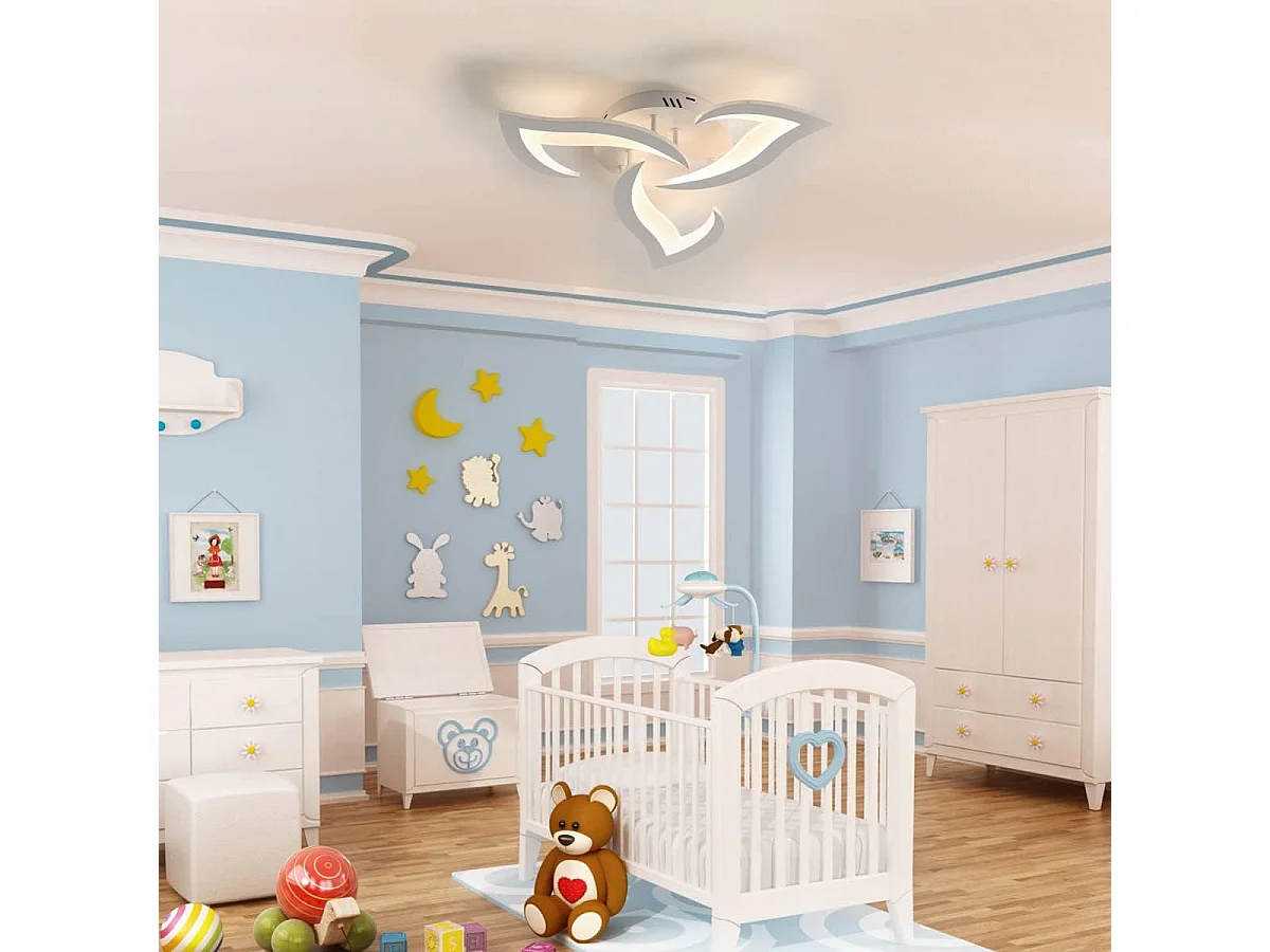 Plafonnier LED, 36W 3060LM Luminaire Plafonnier Moderne, Dia 58cm Acrylique Lampe de Plafond LED 3 lumières pour Salon Chambre Cuisine