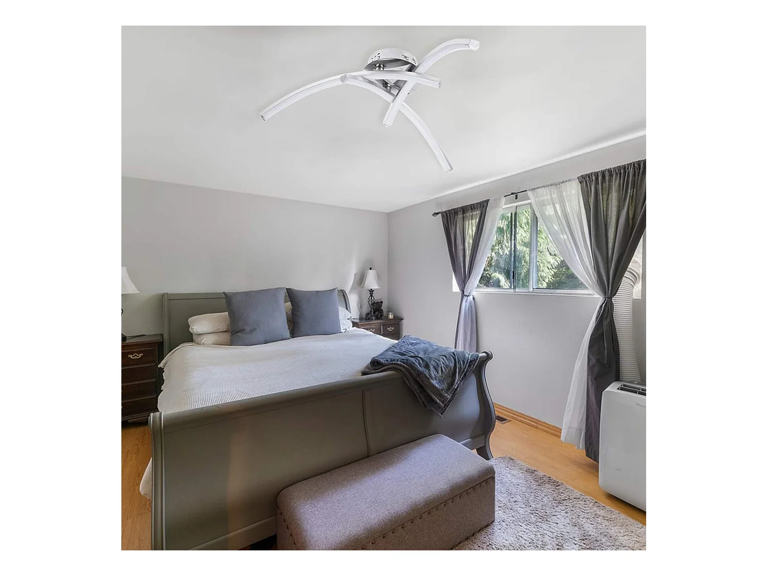 Plafonnier à LED, vision à 3 branches, lumière chaude 18 W, plafonnier de cuisine, salon, chambre à coucher, moderne, lampe à suspension moderne