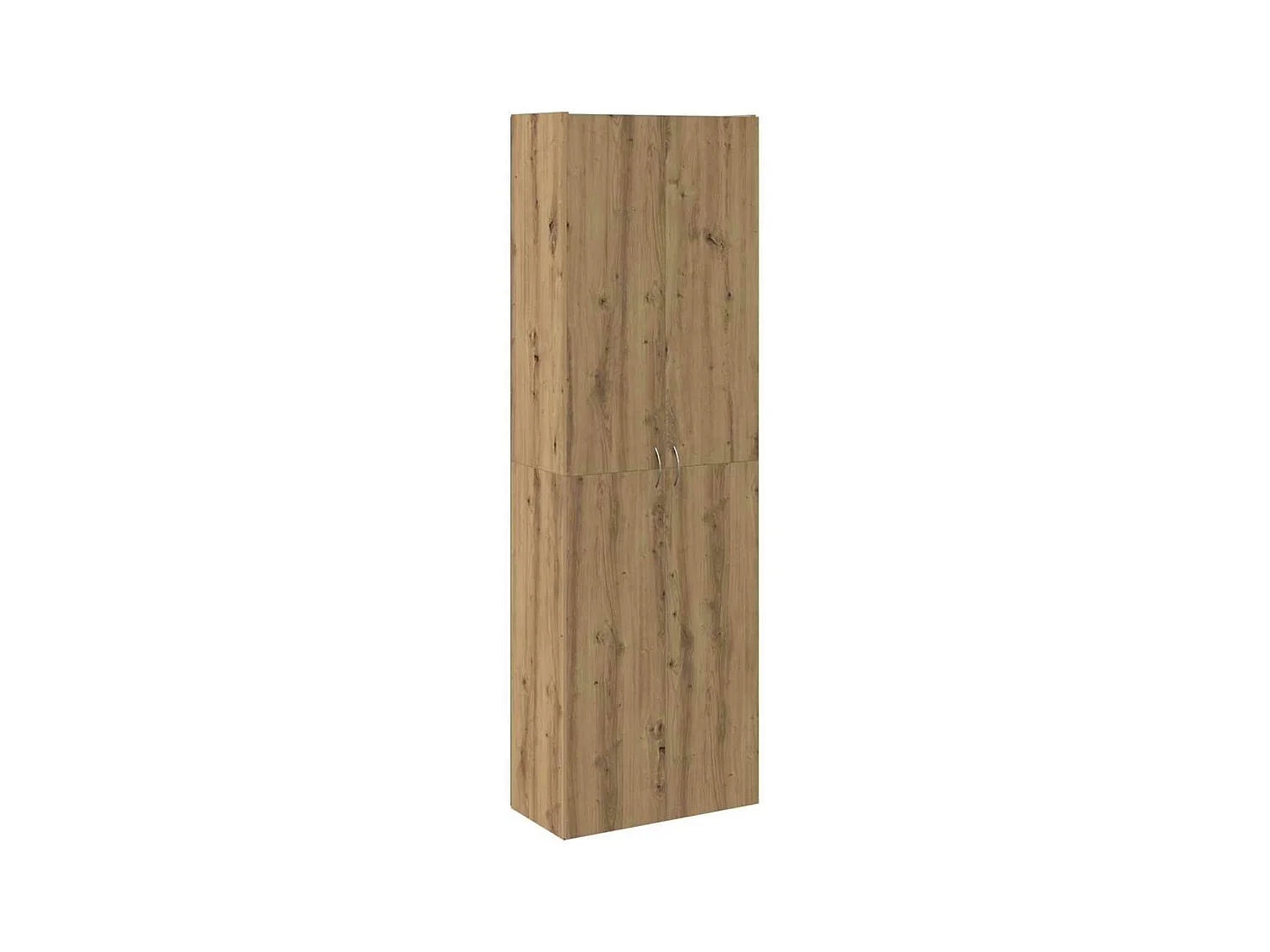 Buffet haut chêne artisanal 60x32x190 cm bois d'ingénierie