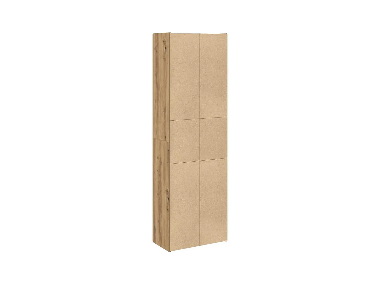 Buffet haut chêne artisanal 60x32x190 cm bois d'ingénierie