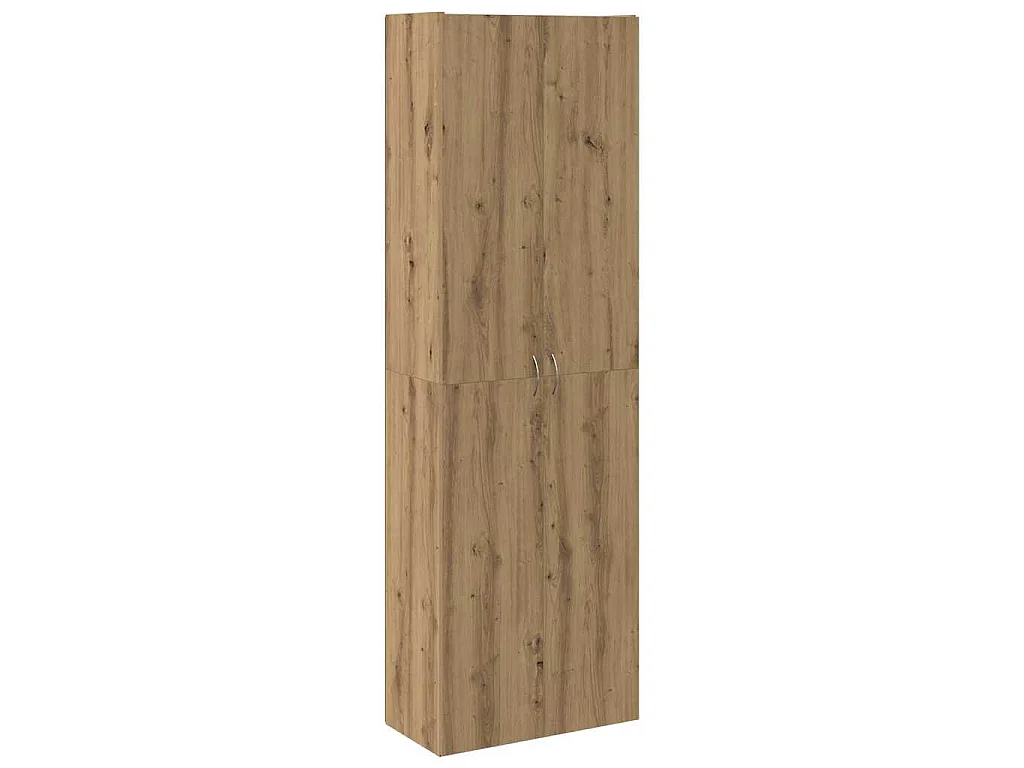 Buffet haut chêne artisanal 60x32x190 cm bois d'ingénierie
