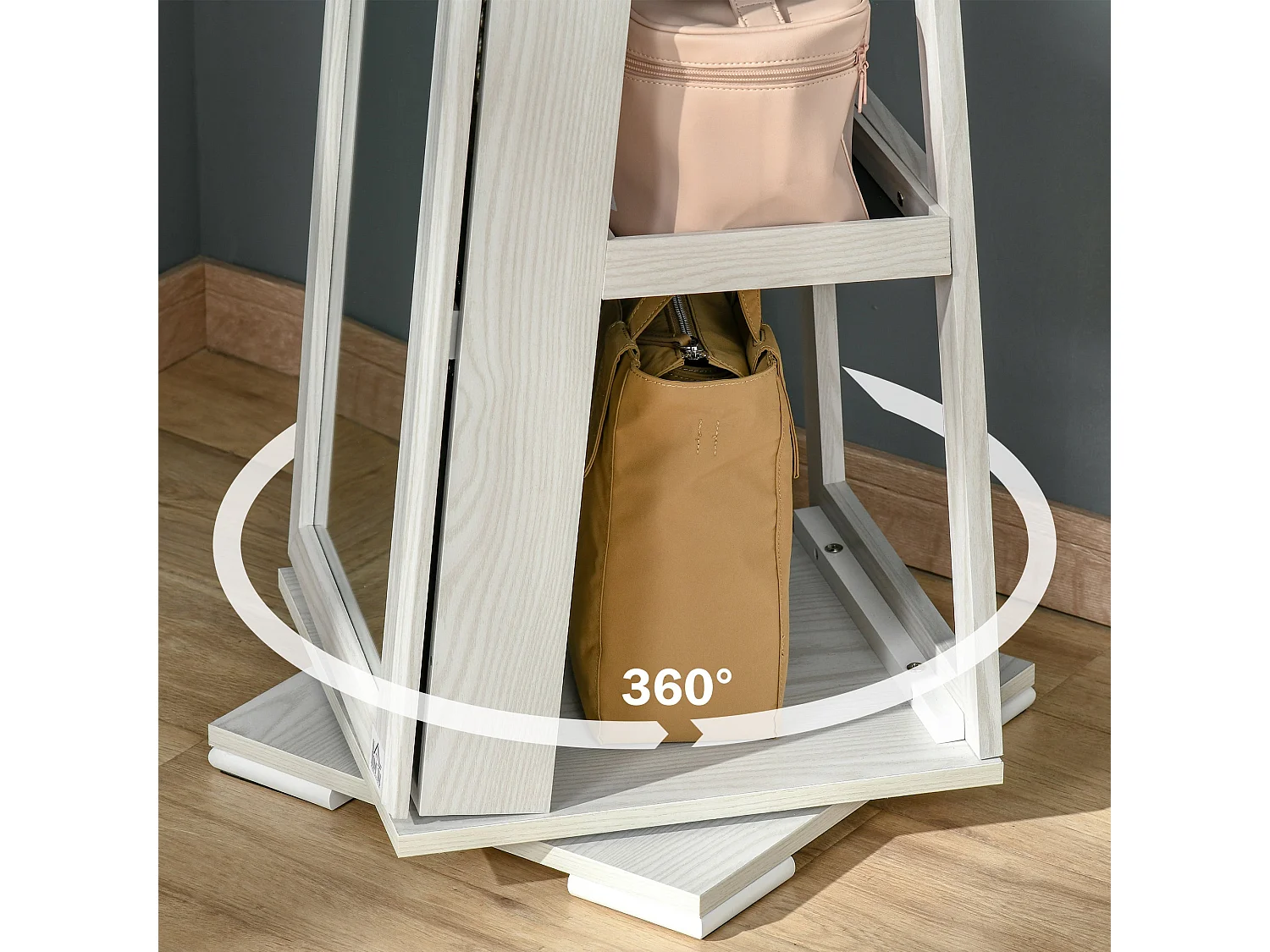 Armario de joyería blanco 38x38x160 cm HOMCOM