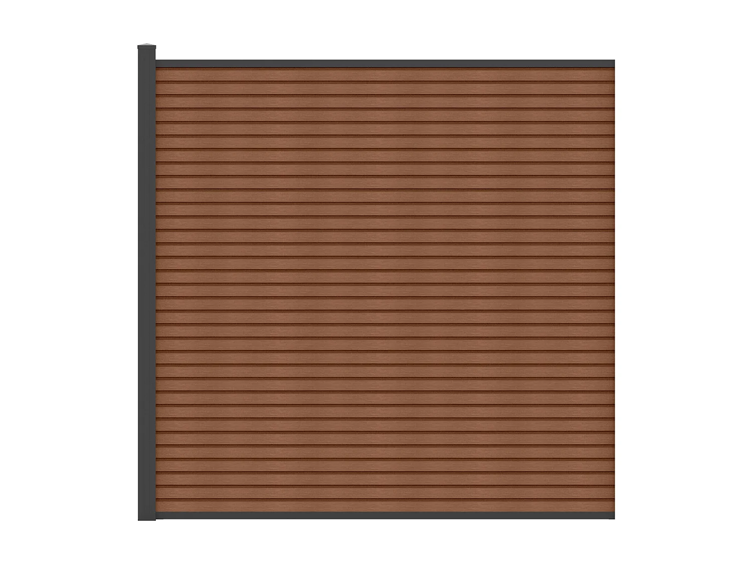 Recinzione appoggio effetto Legno H179 cm Set di 11 lamine composito coestruso + 1 montante Antracite - PALIZO