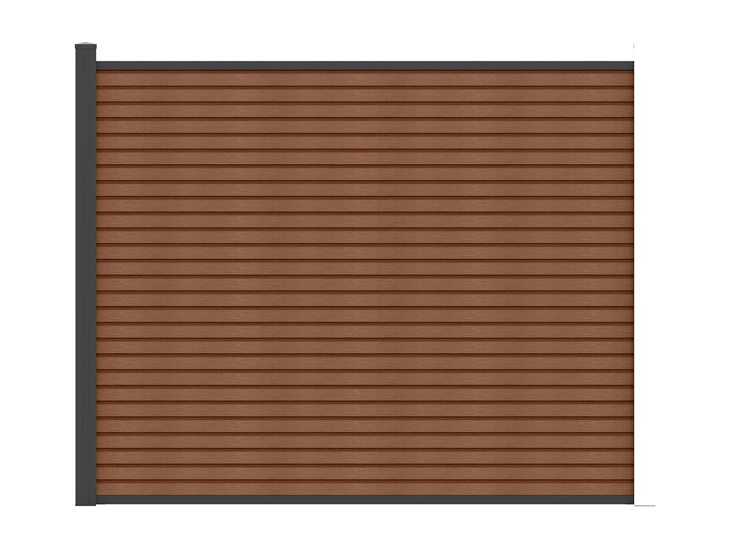 Recinzione interrare effetto Legno H148 cm Set di 9 lamine composito coestruso + 1 montante Antracite - PALIZO