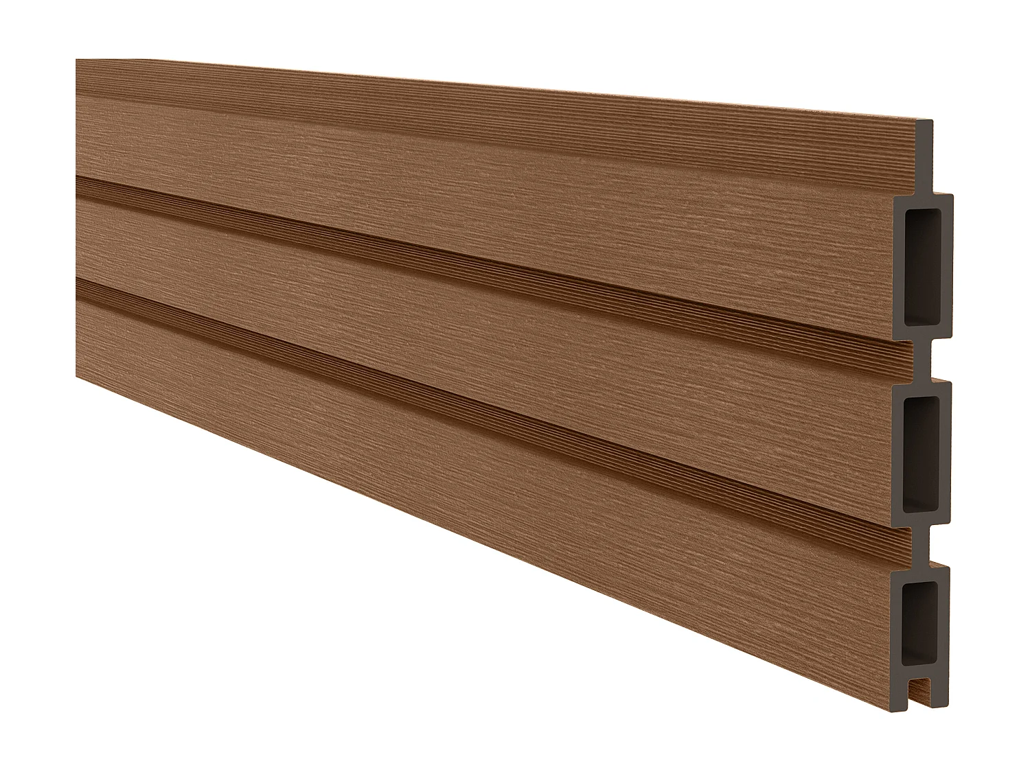 Sichtschutzzaun zum Einsenken - Holz-Optik - 148 cm - Set aus 9 coextrudierten Verbundstofflamellen + 2 anthrazitfarbene Pfosten - PALIZO