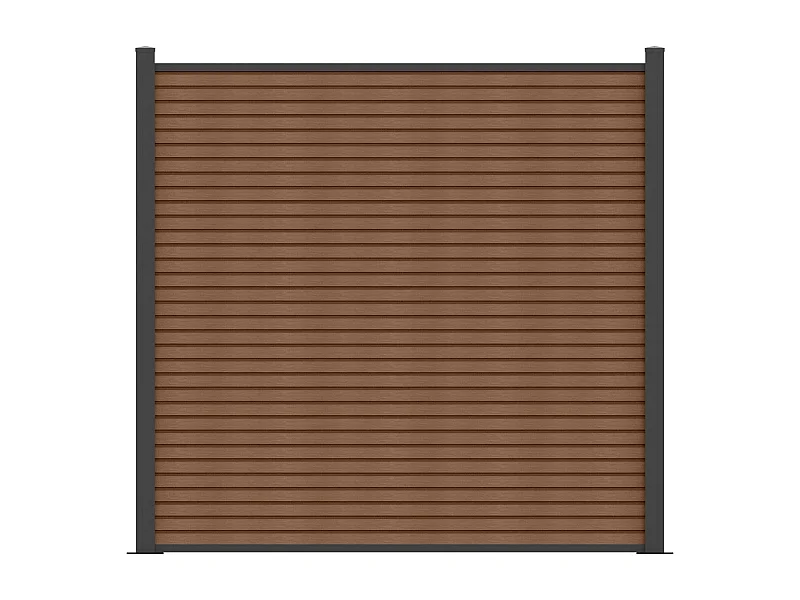 Recinzione interrare effetto Legno H179 cm Set di 11 lamine composito coestruso + 2 pali Antracite - PALIZO