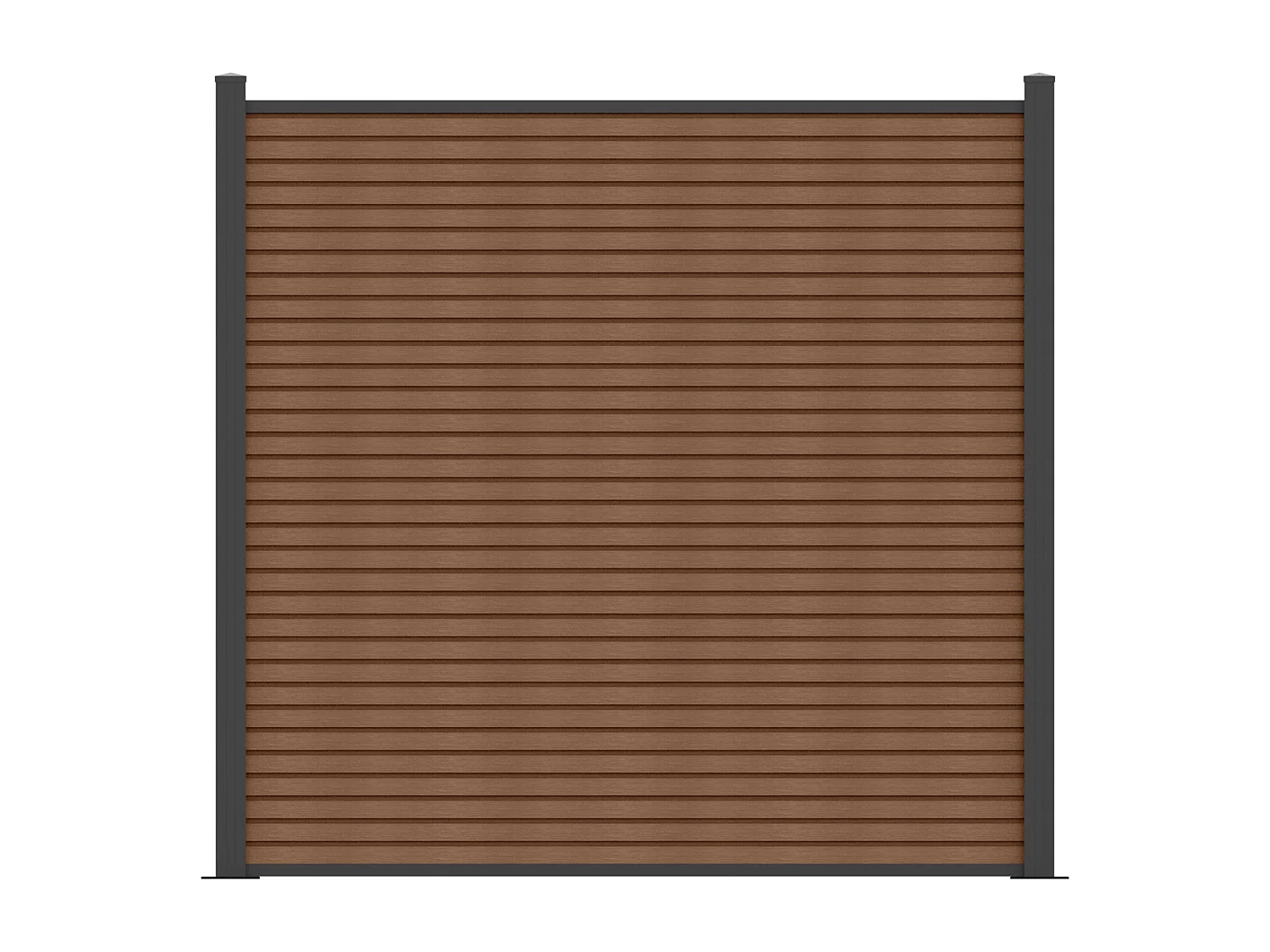 Recinzione interrare effetto Legno H179 cm Set di 11 lamine composito coestruso + 2 pali Antracite - PALIZO