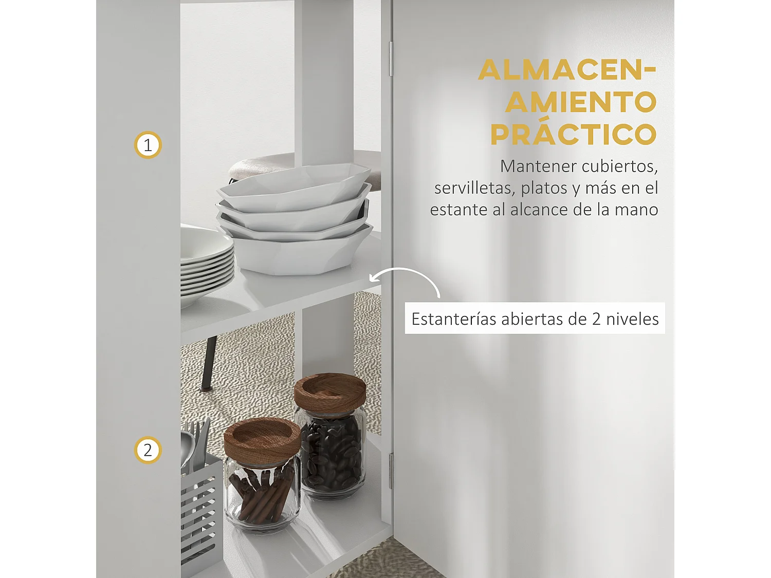 Mesa plegable cocina blanco 120x60x77 cm HOMCOM