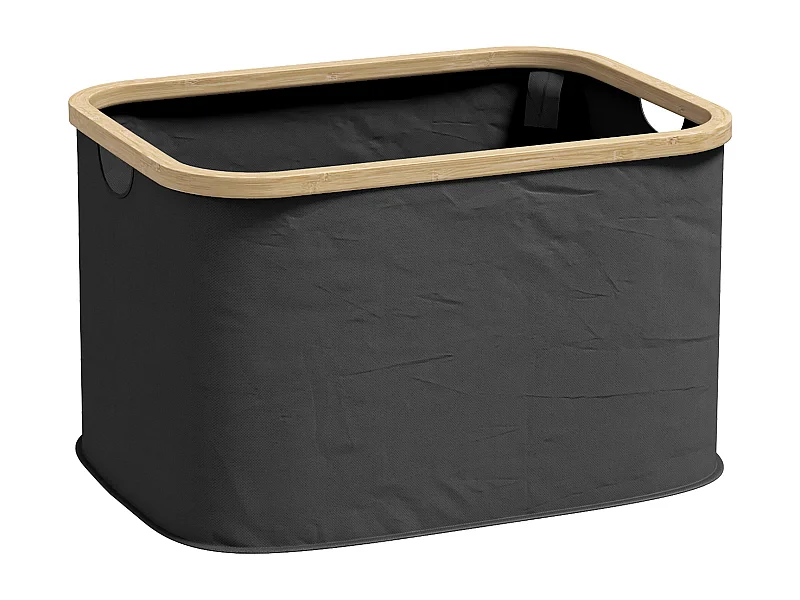 Cesto para Roupa Dobrável HOMCOM 36L - Prático e Ecológico em Preto