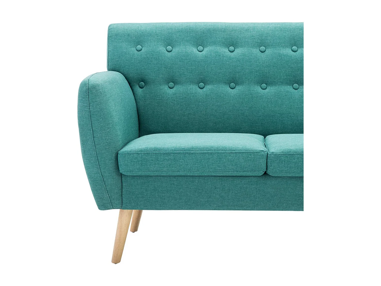 NETTLIFE Canapé à 3 places revêtement en tissu 172x70x82 cm vert