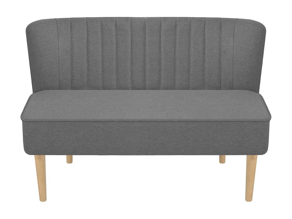 NETTLIFE Canapé 117 x 55,5 x 77 cm Tissu Gris clair