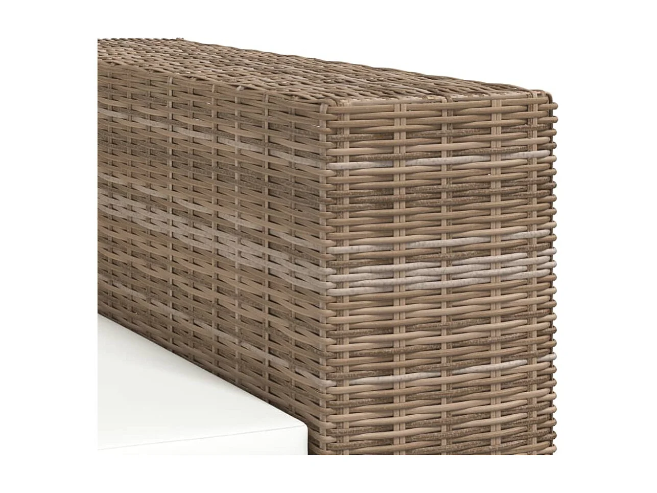 NETTLIFE Ensemble de canapé 2 places 7 pièces Rotin véritable