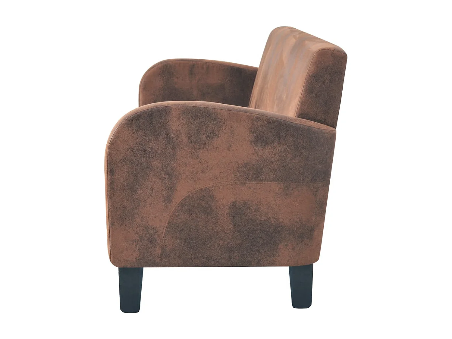 NETTLIFE Canapé à 3 places Daim synthétique Marron