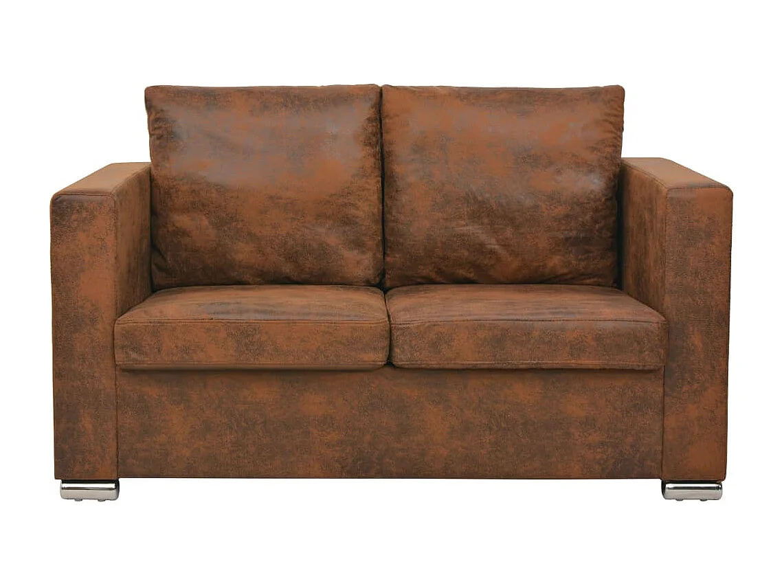 NETTLIFE Canapé à 2 places 137x73x82 cm Cuir daim artificiel
