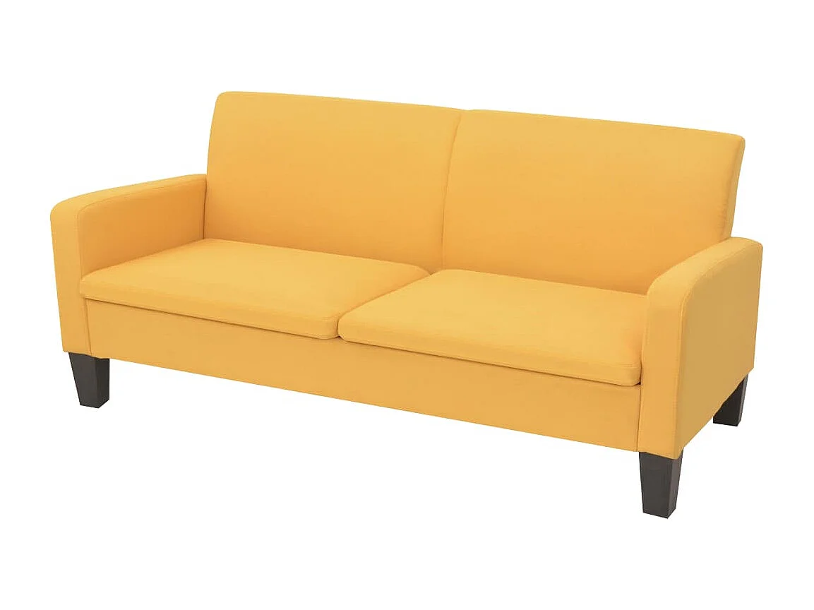 NETTLIFE Canapé à 3 places 180 x 65 x 76 cm Jaune