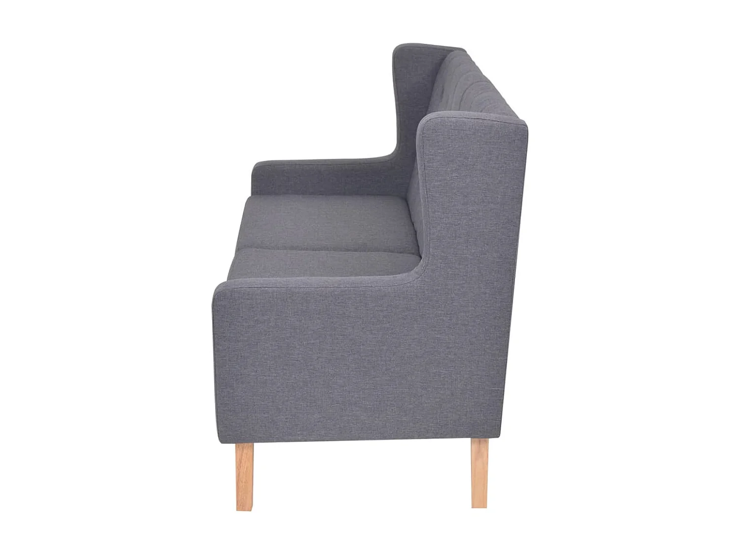 NETTLIFE Canapé à 2 places Tissu Gris