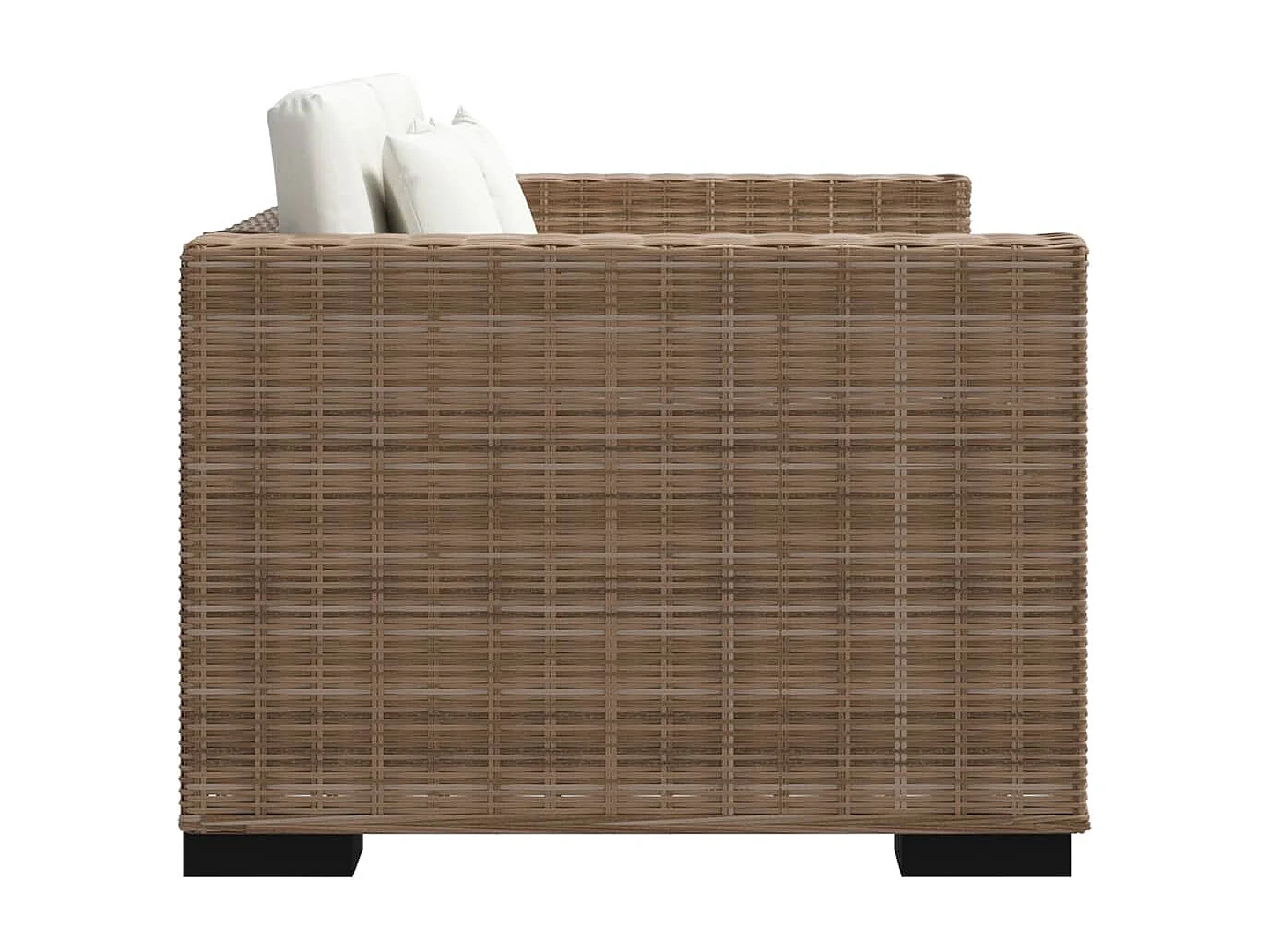 NETTLIFE Ensemble de canapé à 3 places 8 pièces Rotin véritable