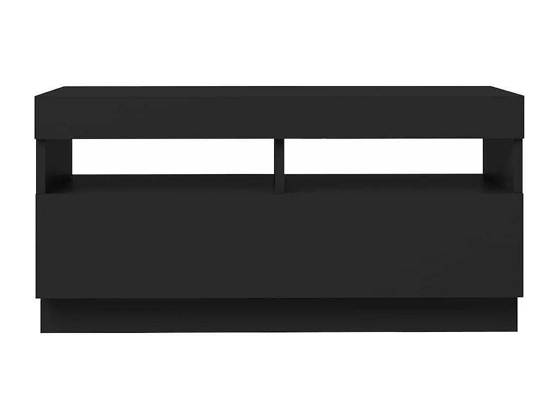 Meuble TV avec lumières LED noir 80x35x40 cm