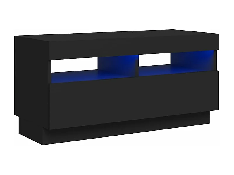 Meuble TV avec lumières LED noir 80x35x40 cm