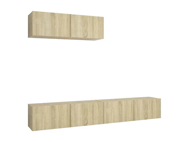 Meubles TV 3 pcs Chêne sonoma Bois d'ingénierie