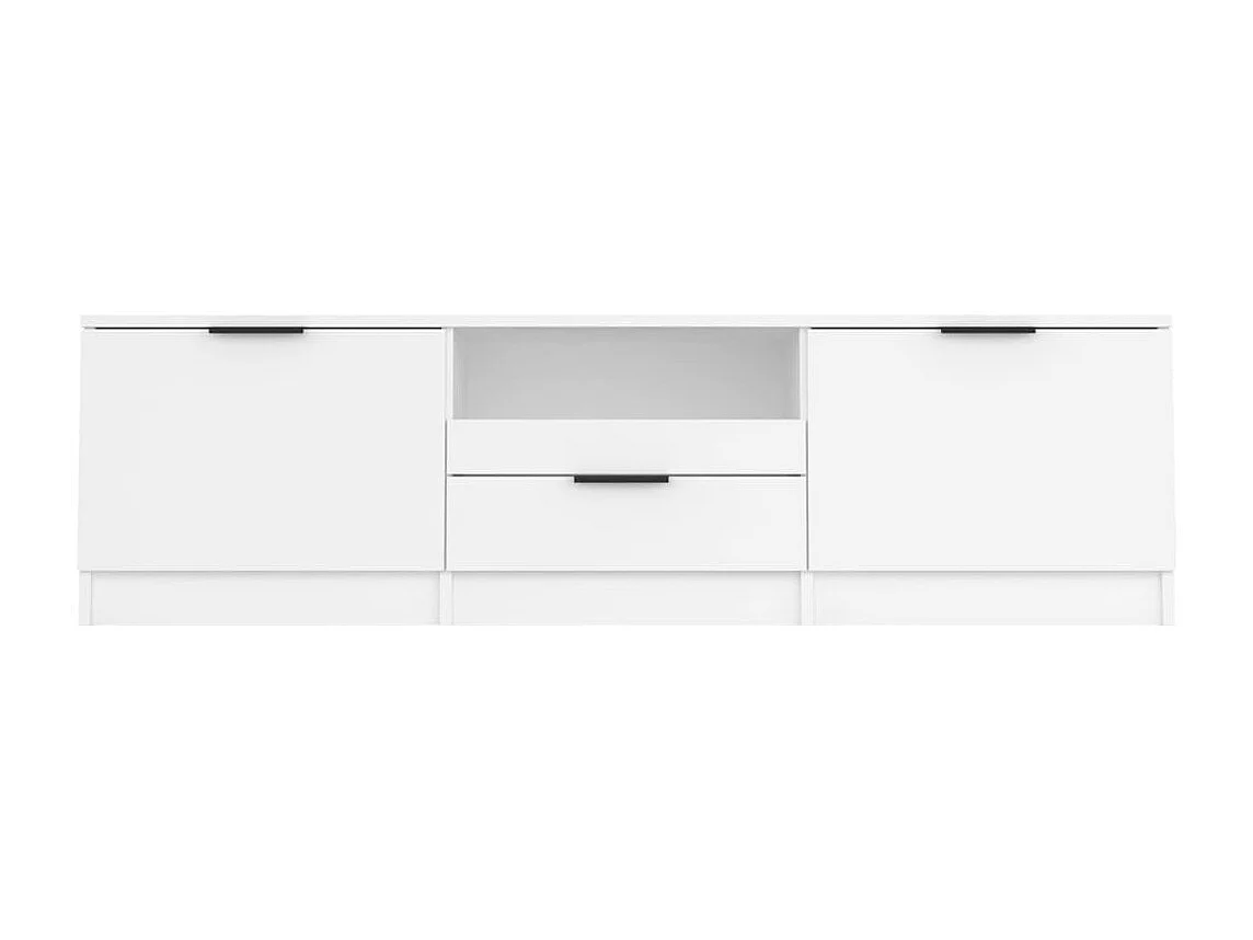 Meuble TV Blanc 140x35x40 cm Bois d'ingénierie