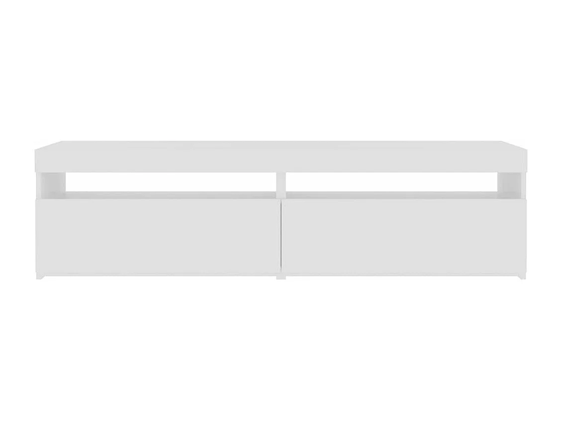 Meubles TV 2 pcs avec lumières LED Blanc 75x35x40 cm